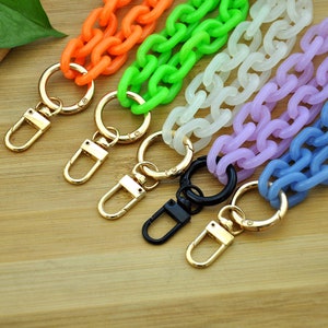 Pulseira de chaveiro personalizada, chaveiro de elo de corrente robusto, presentes de carteira de bolsa, chaveiro de elo de corrente personalizado, chaveiro de pulso