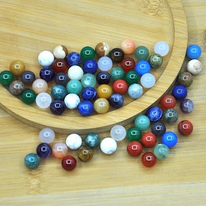 Wholesale 12mm Mini Gemstone Balls,Natural Stone Sphere,No Hole Gem Beads,Mixed Gemstone Crystal Sphere,Meditation Stone Divination Ball