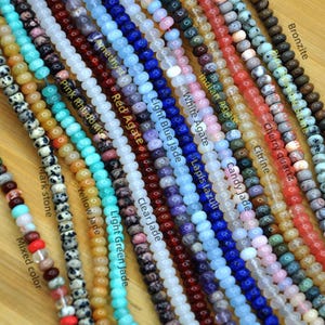 Gemstone Rondelle Beads，5*8mm Rondelle Beads,Spacer Beads，Cute Beads,Smooth Beads，Aventurine Spacer Beads, Jade Abacus beads,DIY Jewelry
