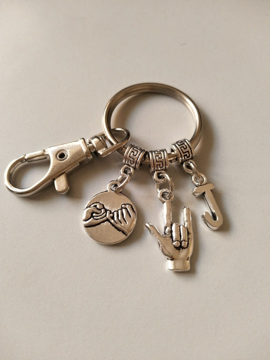 Swear Key Rings I Love You Sign Key Ring, Hand Gesture Keychain , ASL Keyring, Love ...