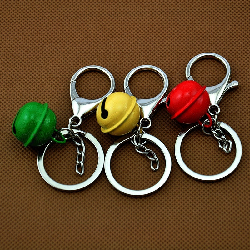 Jingle Bell Keychain Sleigh Bell Keychain Christmas Bell Etsy
