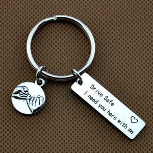 Swear Key Rings Pinkie Swear Key Ring,drive Safe, I Need You Here With Me (with Heart ...