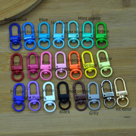 10-100pcs Mixed Color Lobster Swivel Clasp,metal Snap Hook，swivel