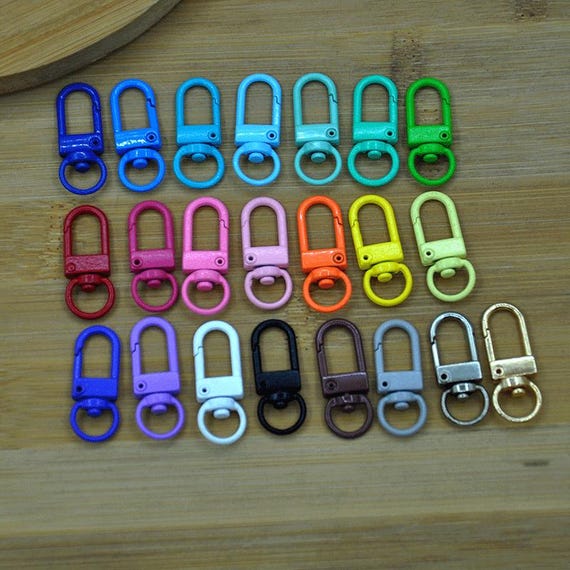 10-100pcs Mixed Color Lobster Swivel Clasp,metal Snap Hook，swivel