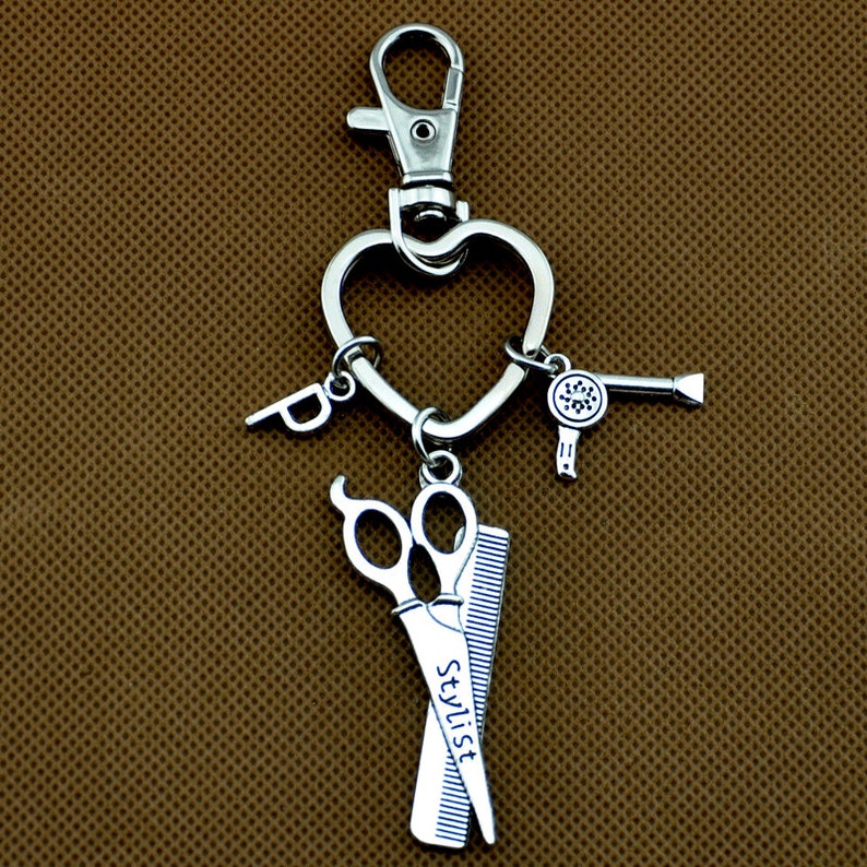 Scissors keychain hairstylist jewelry hairdresser jewelry Etsy