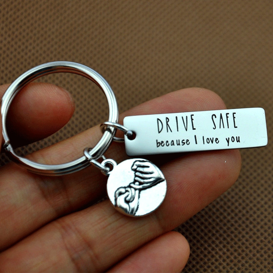 Swear Key Rings Pinkie Swear Key Ring,drive Safe Because I Love You ,drive Safe Keyring ...