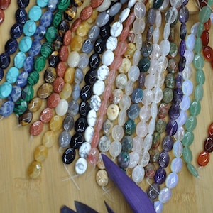 10x14mm Natural Faceted Oval Stone Beads，Oval Faceted Gemstone Beads Supply，Natural Crystal Beads for creating jewelry and creative hobbies