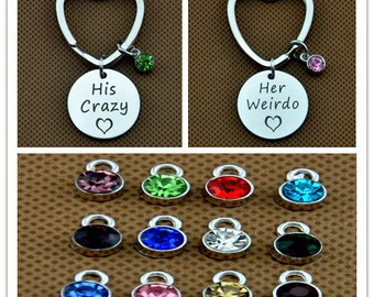 Key To Heart Keychain TGBJE Your Crazy Matches My Crazy Couples