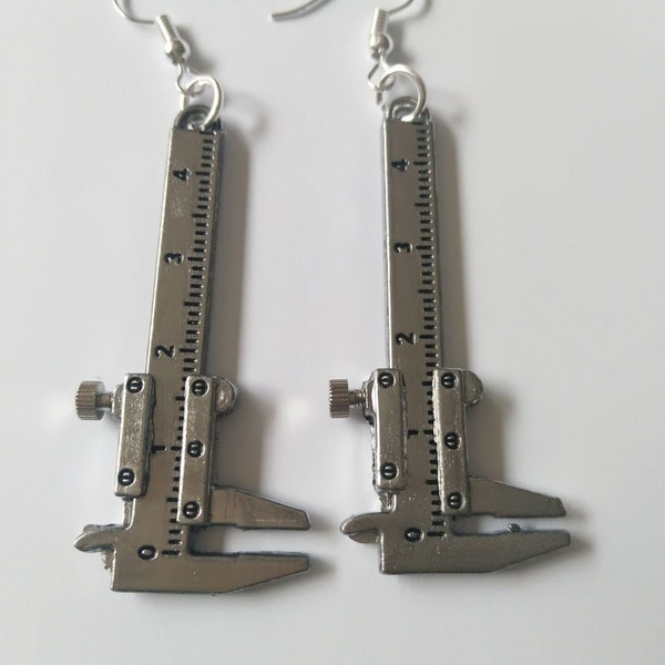 Vernier Caliper Eardrop Earrings Jewelry，Caliper Earrings  Ruler Earrings  Personalized Earrings Ruler Earrings -1885