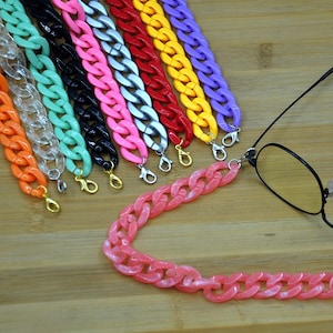 DIY eyeglass chain,Acrylic High Quality eyeglass chain,MASK HOLDER chain，Eyeglass Holder，Sunglasses Chain necklace，Acrylic link chain