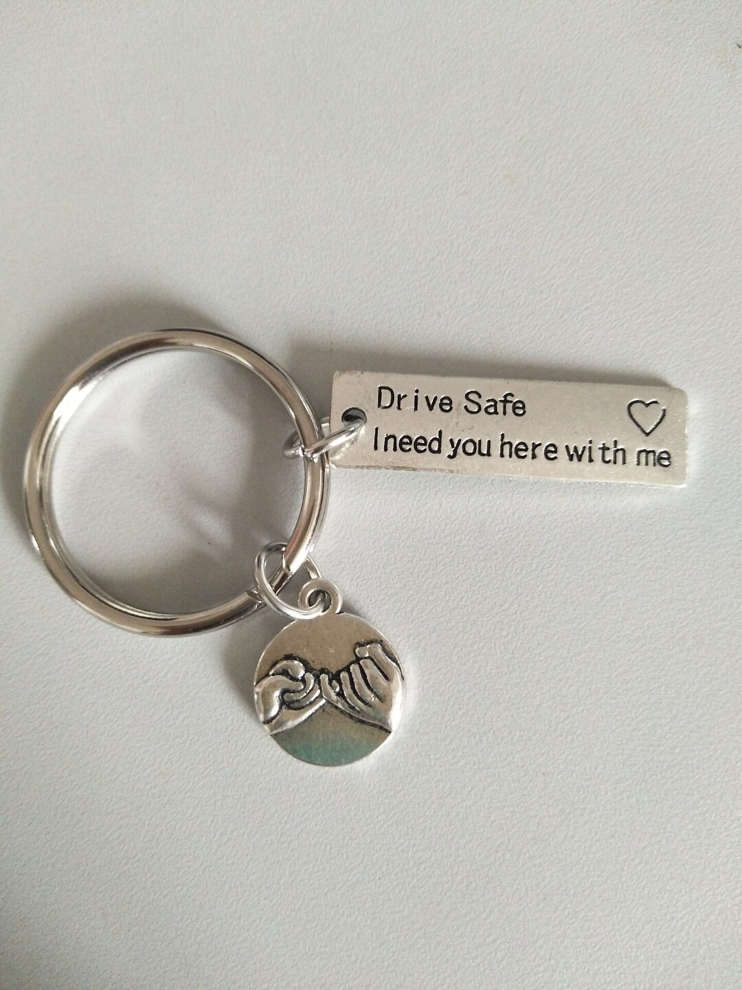 Swear Key Rings Pinkie Swear Key Ring,drive Safe Key Ring,customizable, Keychain With ...