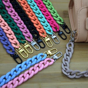 Hochwertige Acryl-Geldbeutelkette, DIY-Ersatzgriffkette, Metall-Crossbody-Taschenkettenriemen, Kunsthandwerksmaterial für die Handtaschenherstellung
