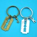 Retro Punk Razor Blade Letter Key Ring Best Friend Key Chain Lover ...
