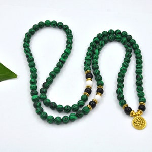 108 Mala Necklace/Bracelet Builds Self-Confidence in Malachite，Prayer Necklace，Healing Meditation Spiritua，Yoga Bracelet，Holiday gift idea