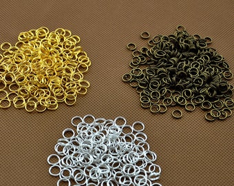 Double Rings -Gold plated/ Silver Plated/Antique Bronze  Split Jump Rings,Gunmetal Double Loop Split Jump Rings  6mm/7mm/8mmSplit Jump Rings