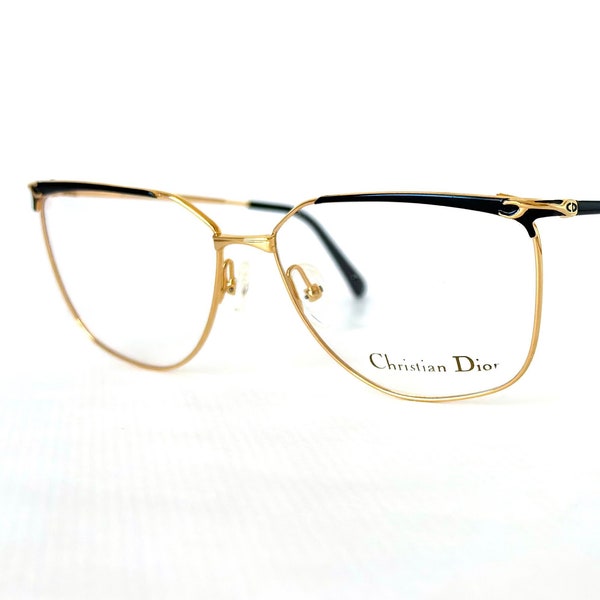 vintage Christian Dior 2861 Brille 22 carats Vergoldet New Old Stock Fabriqué au Japon dans les années 1980er Jahren