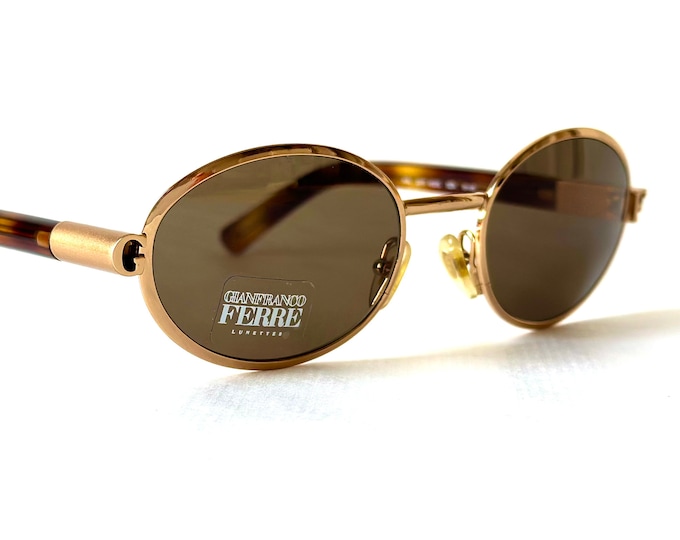 Vintage Gianfranco Ferre GFF 435 S Sonnenbrille New Old Stock Made in Italy in den 1980er Jahren