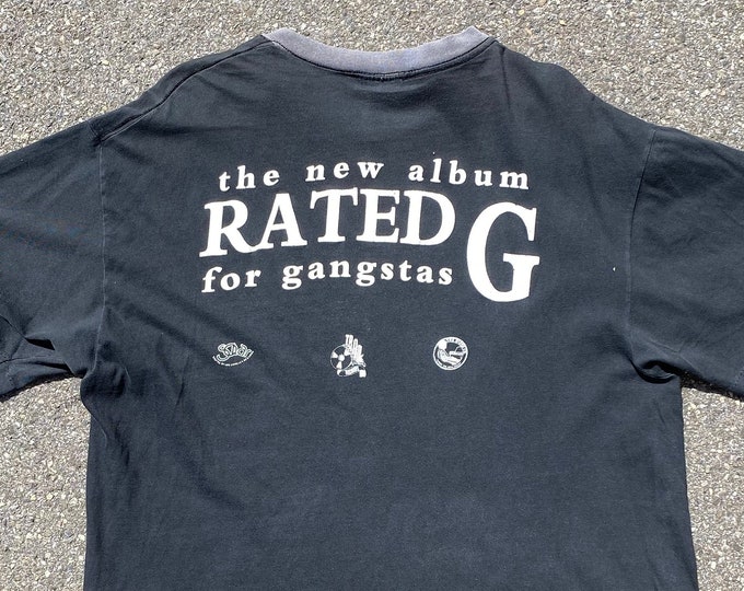 Vintage 1995 Top Authority Rating G für Gangstas T-Shirt Einzelstich Größe XL
