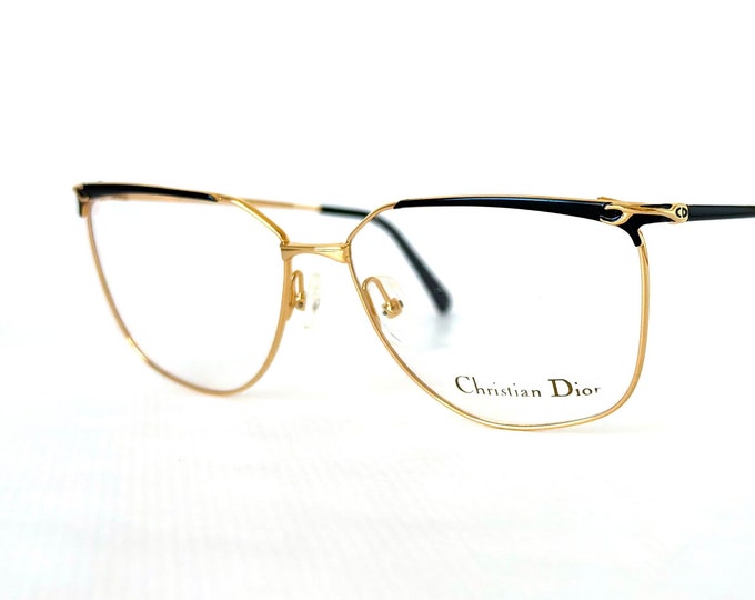 Vintage Christian Dior 2861 Brille 22k Vergoldet New Old Stock Made in Japan in den 1980er Jahren