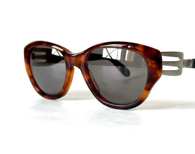 Vintage Jean Paul GAULTIER 56 3271 Sunglasses including Gaultier Steel Case New Old Stock Made in Japan in the 1980s