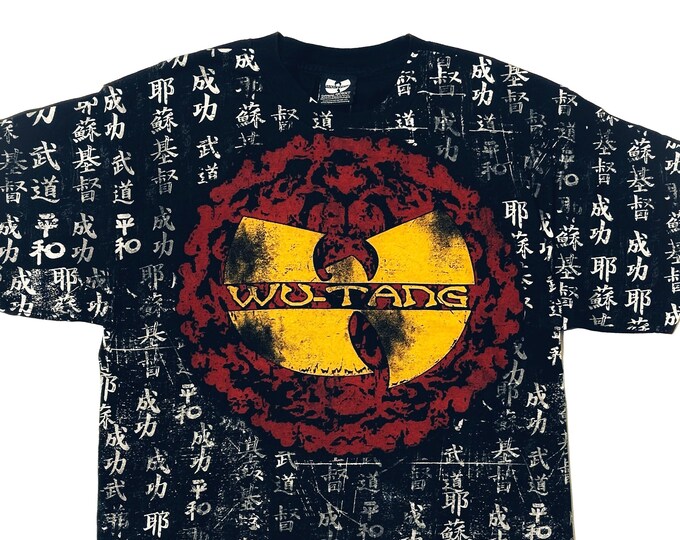 Vintage Wu-Tang Clan All Over Print T-Shirt Officially Licensed Size L