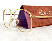 Hilton 24K Gold Plated Class 010 Eyeglasses New Made in Italy Including Case