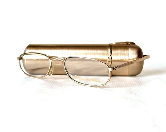 Vintage Christian Dior 2727 Glasses New Old Stock Including Dior Metal Case Made in Austria in the 1980s