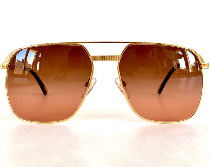 Hilton 24K Gold Plated Class 010 Vintage Sunglasses – New Old Stock – Made in Italy – Including Hilton Case