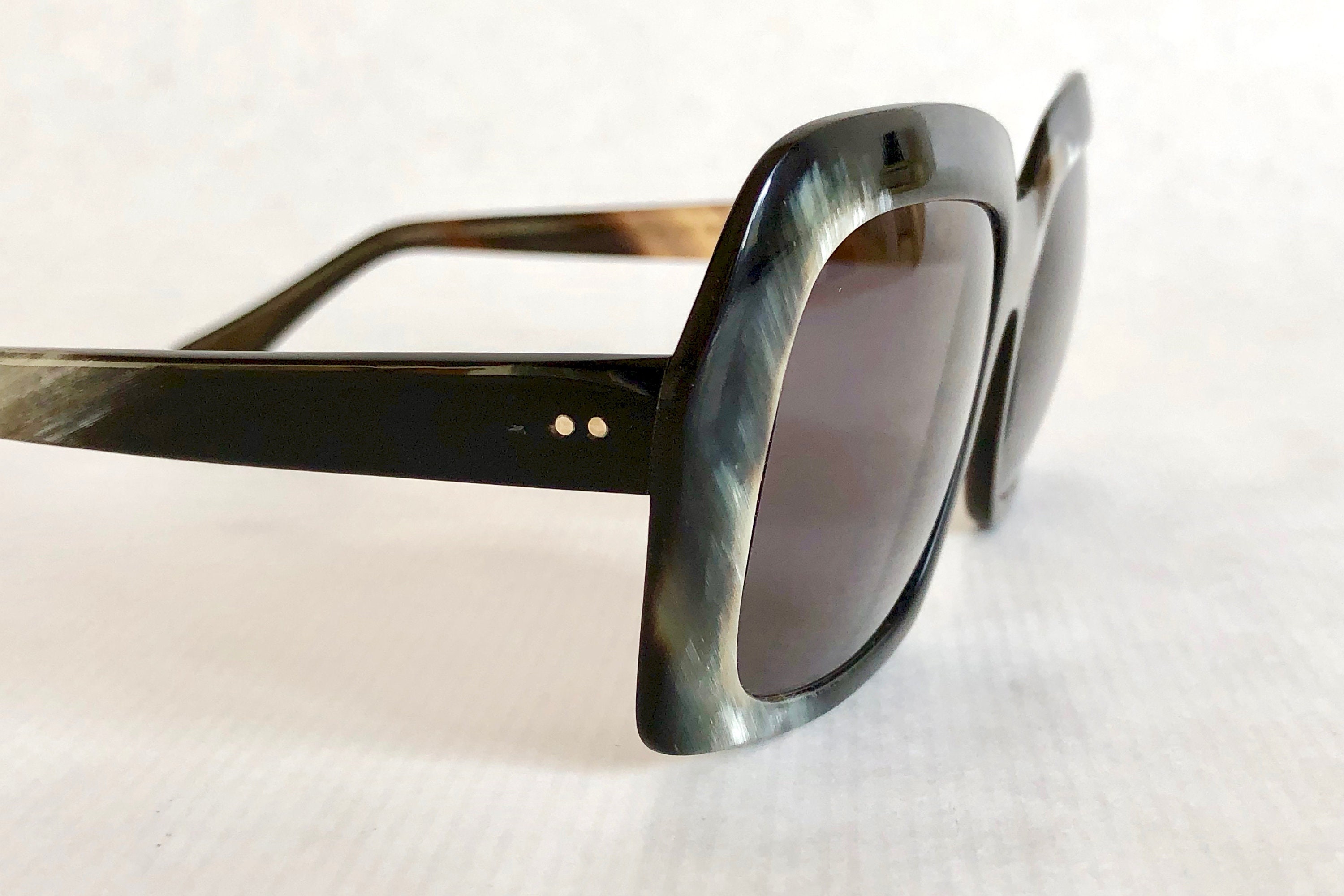 Ottico Michel Genuine Irish Horn Vintage Sunglasses New Unworn Deadstock