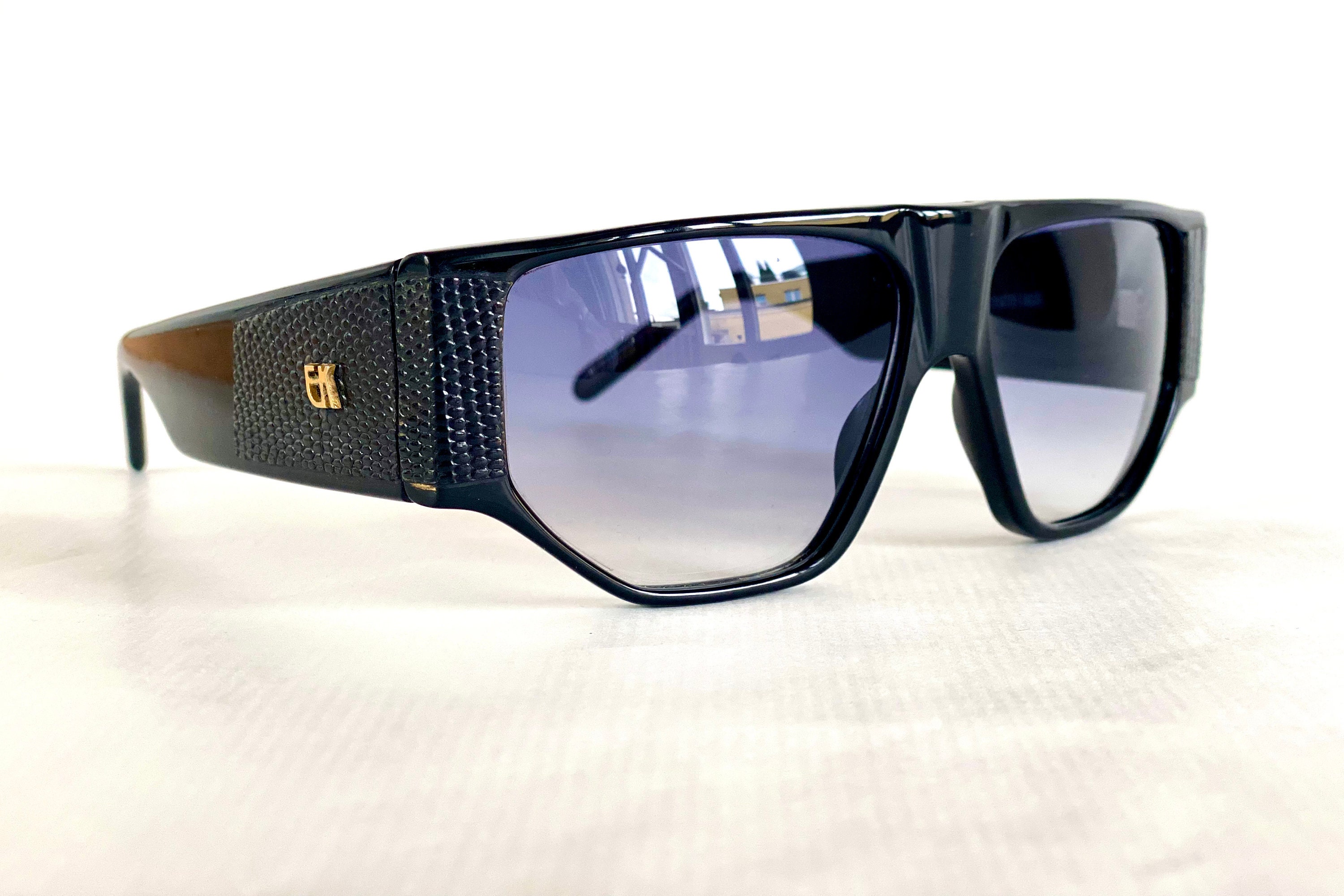 Vintage 1980s Emmanuelle Khanh 3030 LZ 16 Sunglasses Lizard Skin