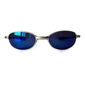 Vintage Oakley E Wire 2.1 Sunglasses: Light Ice Iridium, USA Made 2001