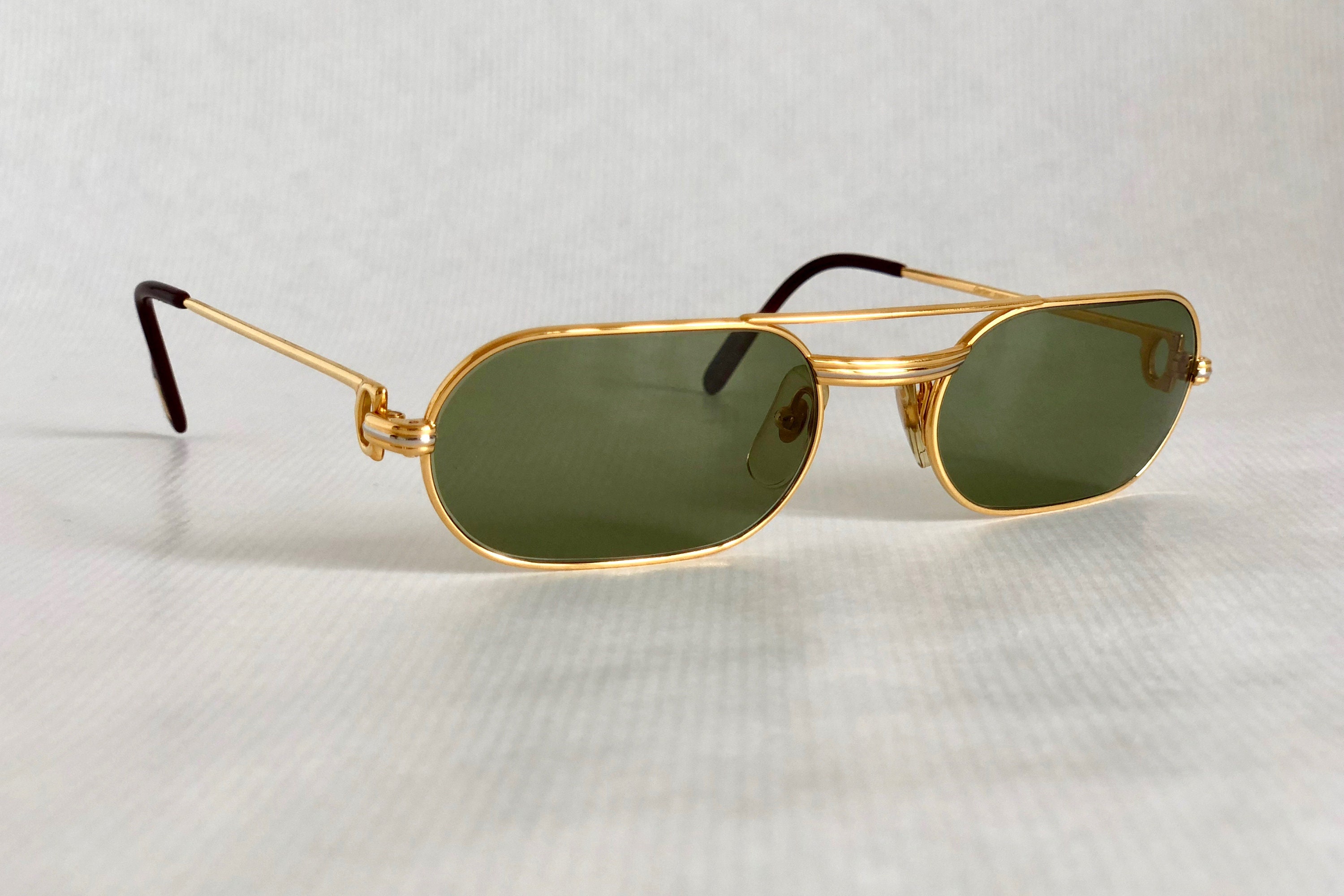 Cartier Must Louis Cartier 18K Gold Vintage Sunglasses Full Set New Old ...