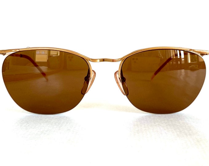 Vintage 1970s Nouvelle Vague 14k Gold Plated Robert Sunglasses New Unworn Deadstock Easy Rider