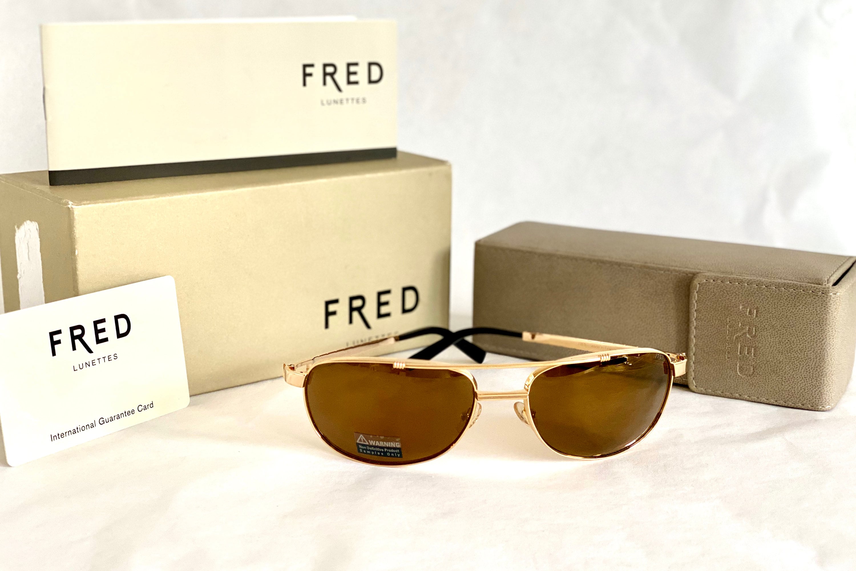 Fred Limited Edition 20th Anniversary 22k Gold Vintage Sunglasses