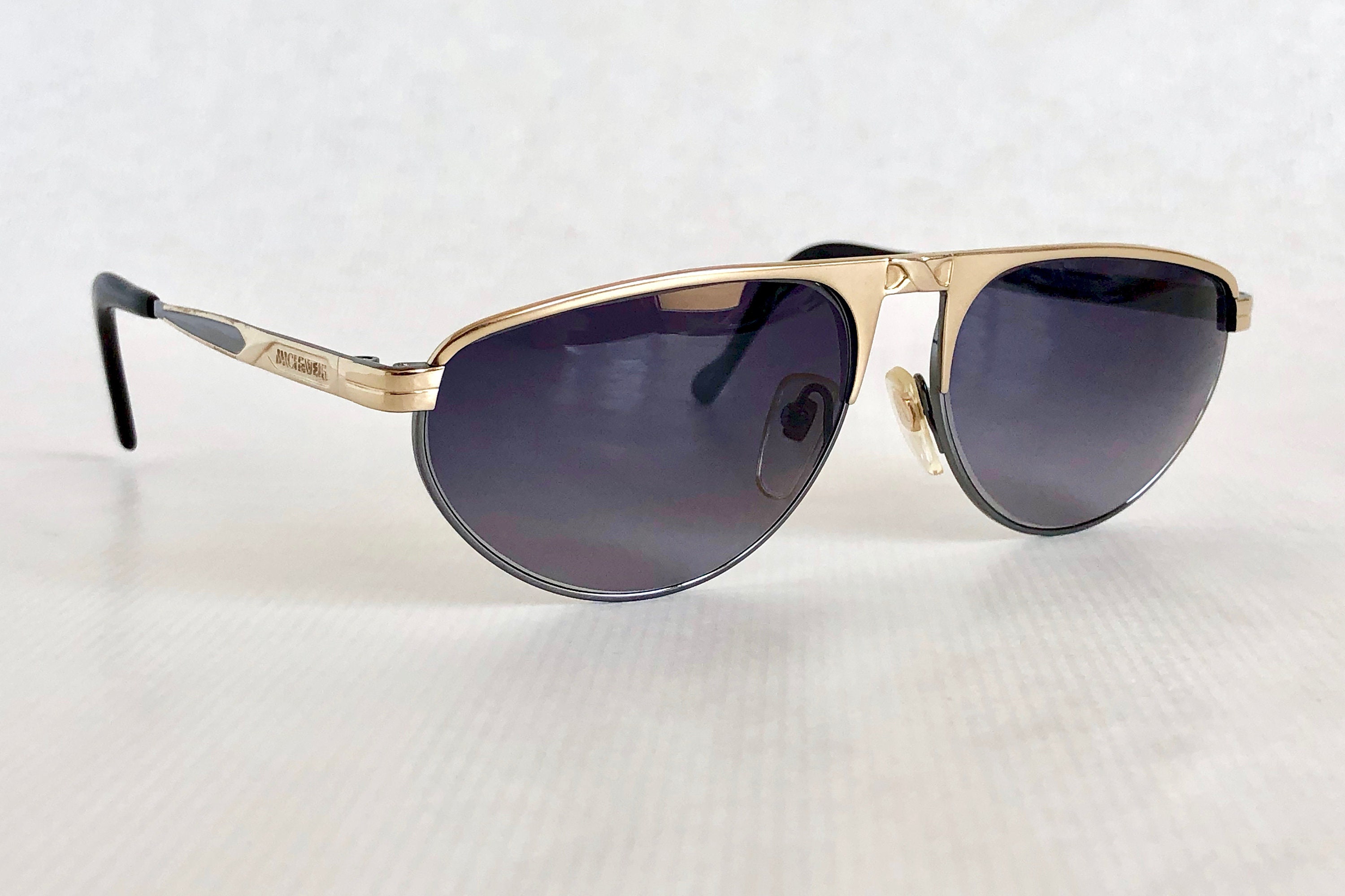 Vintage 1980s Machiavelli Pure Titanium 8-40 Sunglasses Made in Japan ...