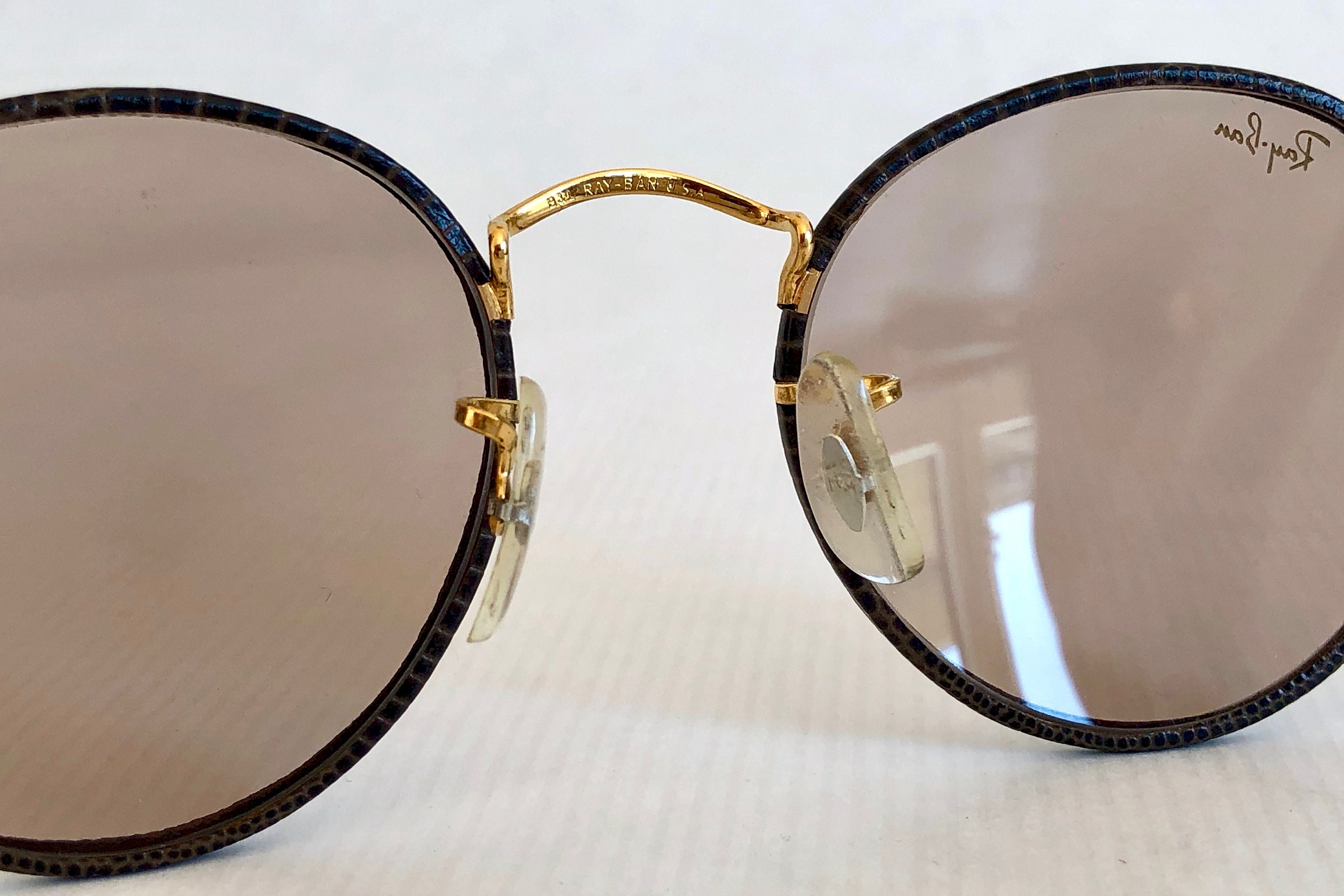 Ray-Ban AmberMatic サングラス Ray-Ban by Bausch & Lomb W1861 Leathers Snakeskin Ambermatic