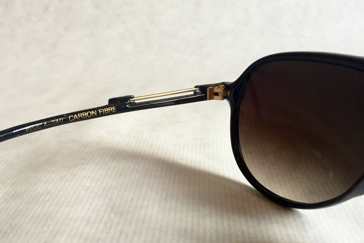 Loris Azzaro Plus 4-340 Carbon Fibre Vintage Sunglasses New Old Stock