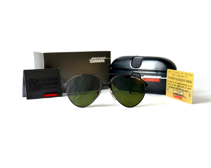 Vintage Boeing by Carrera 5710 90 Sunglasses Full Set New Old Stock Made in Austria in the 1980s