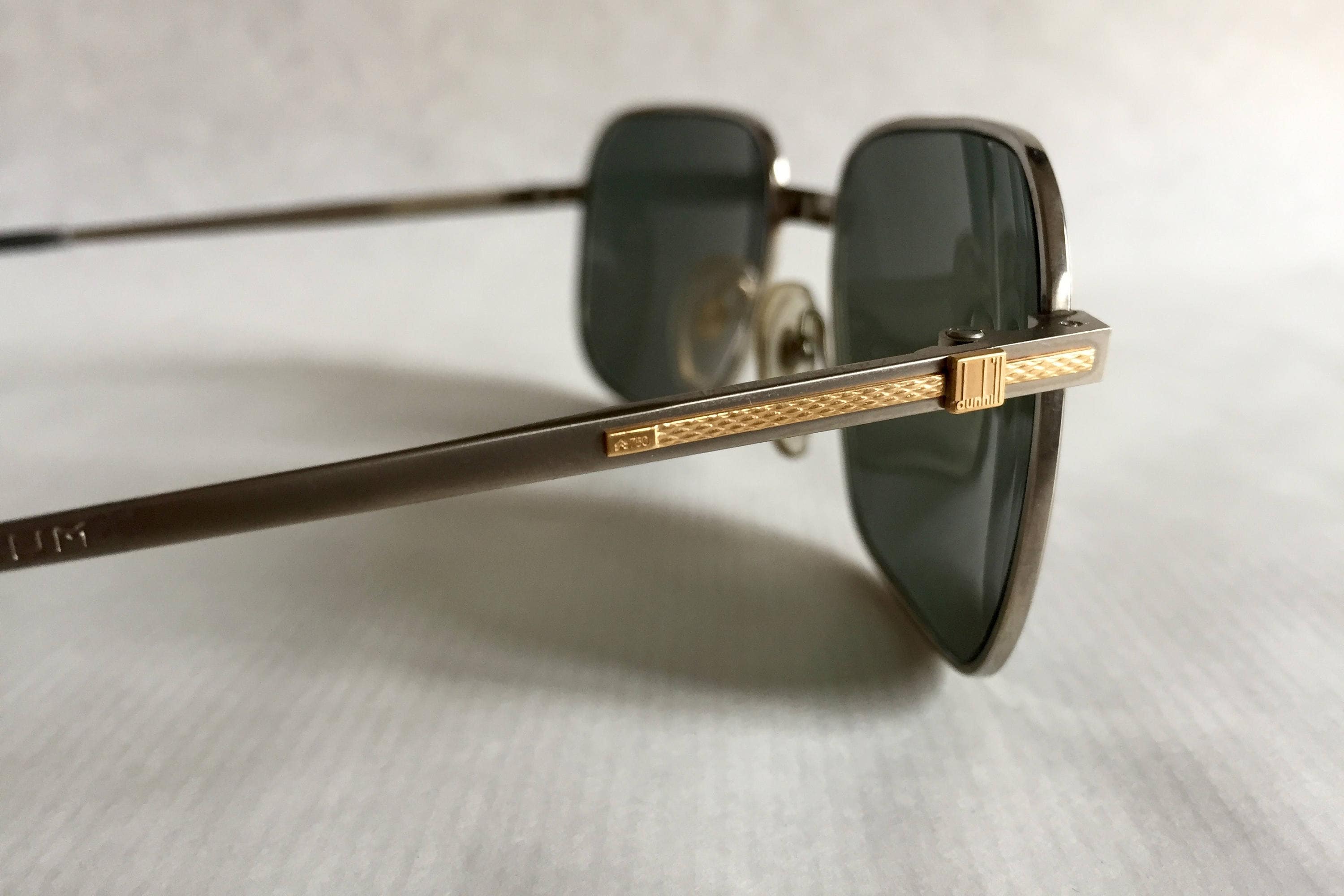 Dunhill 6094 Titanium & 18kt Solid Gold Vintage Sunglasses Made in ...