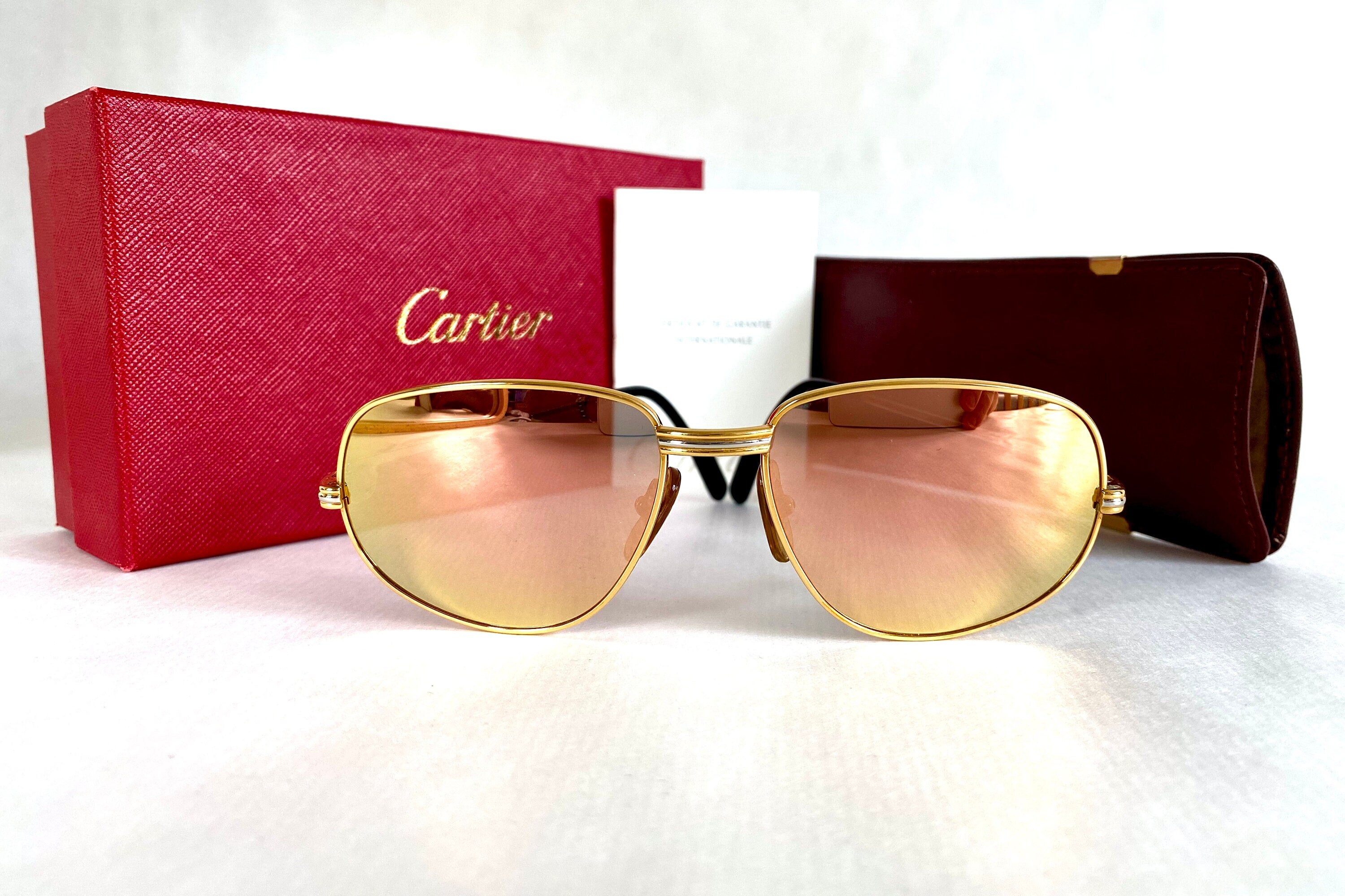 Vintage 1986 Cartier Romance LC 22k Gold SERIE LIMITEE Sunglasses – New Old  Stock – First Series 1986 – Including Genuine Leather Case