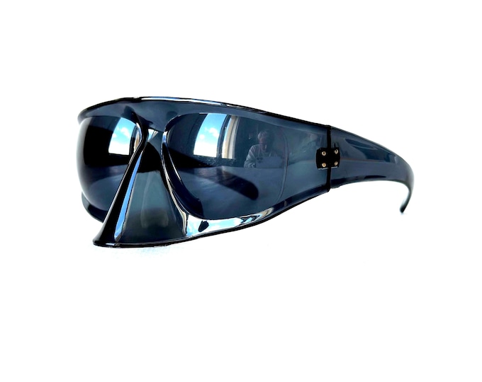 Vintage Bollé Lunasport Noseguard Devo Sunglasses Made in France in the 1970s