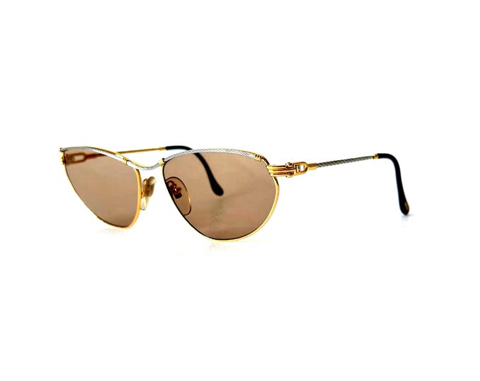 Vintage Fred Force 10 Alizé Sunglasses Photochromic 22k Yellow Gold Full Set New Old Stock Made in France in 1989
