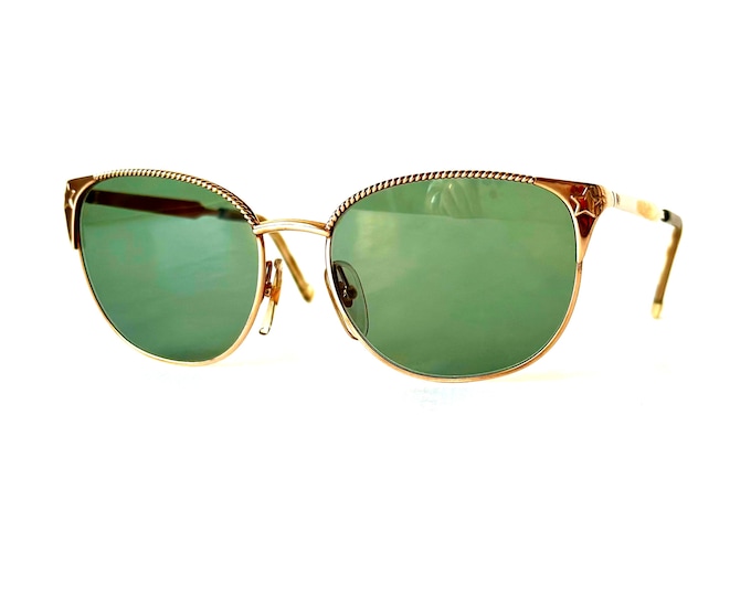 Vintage Christian Lacroix Sunglasses: Gold Braided Frame, 1980s Designer Eyewear