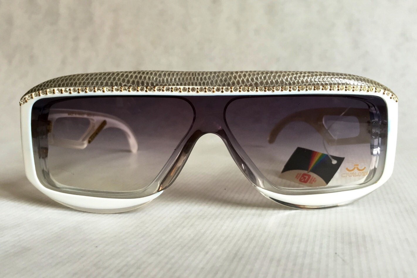 Claudia Carlotti Chaparal CS 7 Snakeskin Vintage Sunglasses New Old Stock