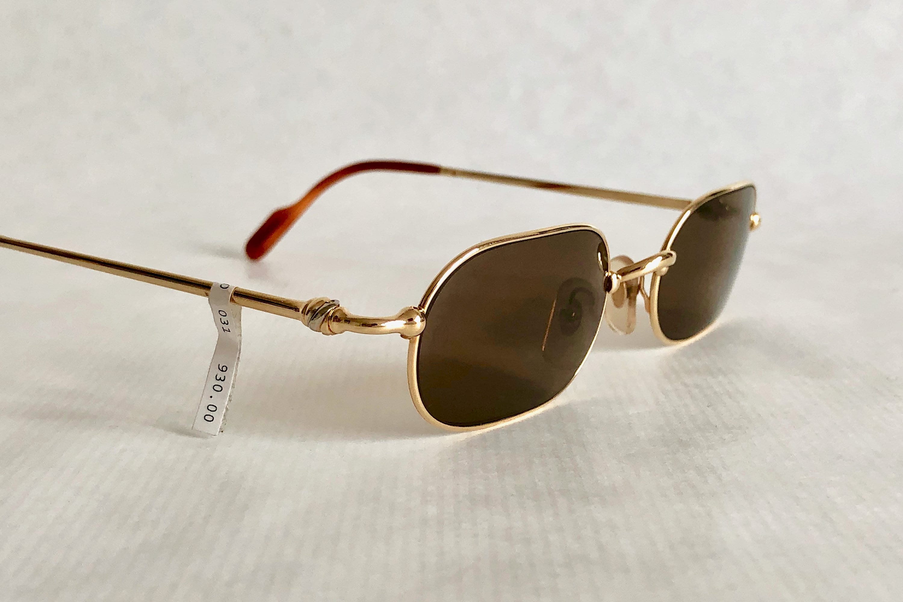 Cartier Deimos Trinity 22k Gold Vintage Sunglasses Full Set New Old Stock