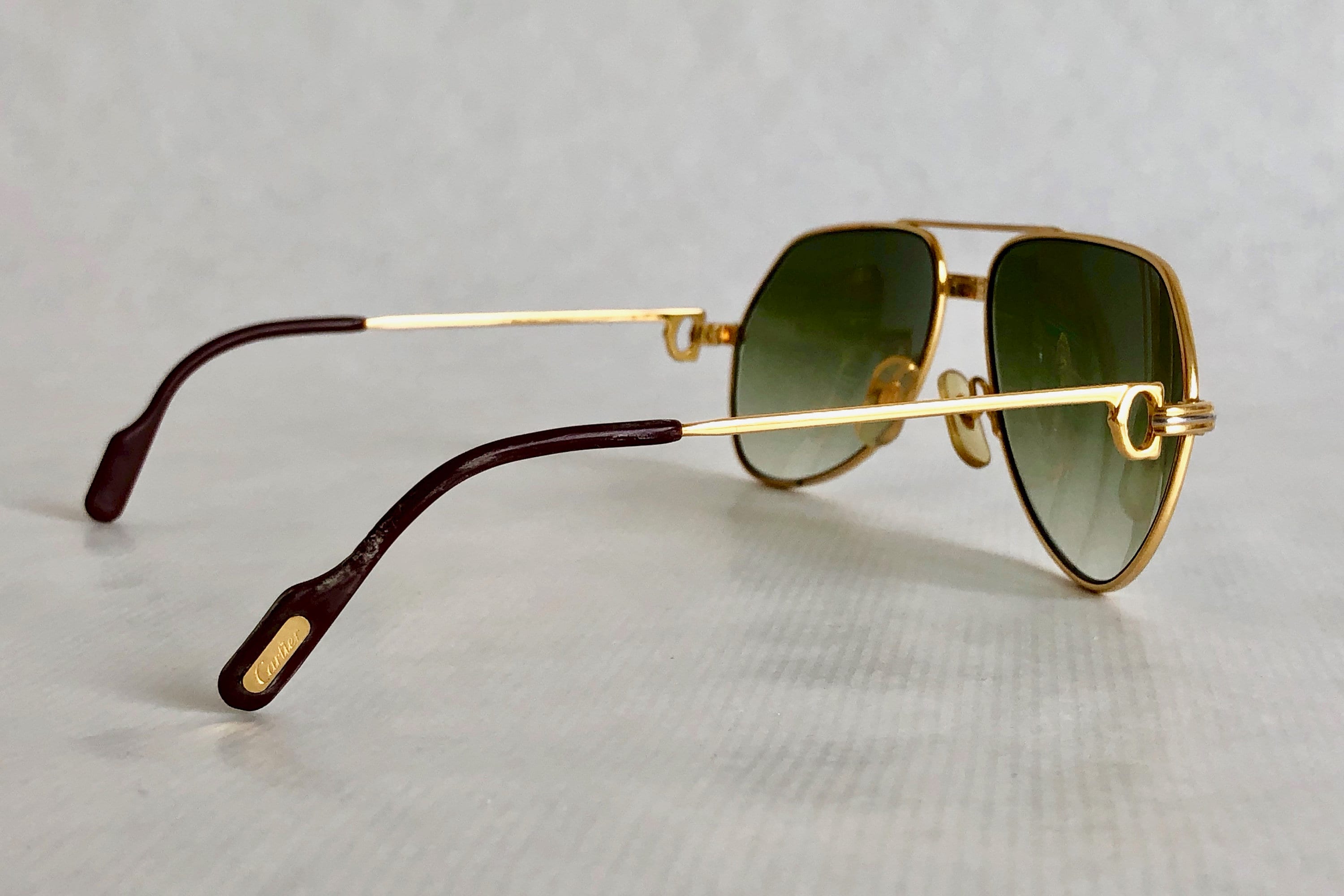 Cartier Vendôme Louis Cartier 22k Gold Vintage Sunglasses – Including