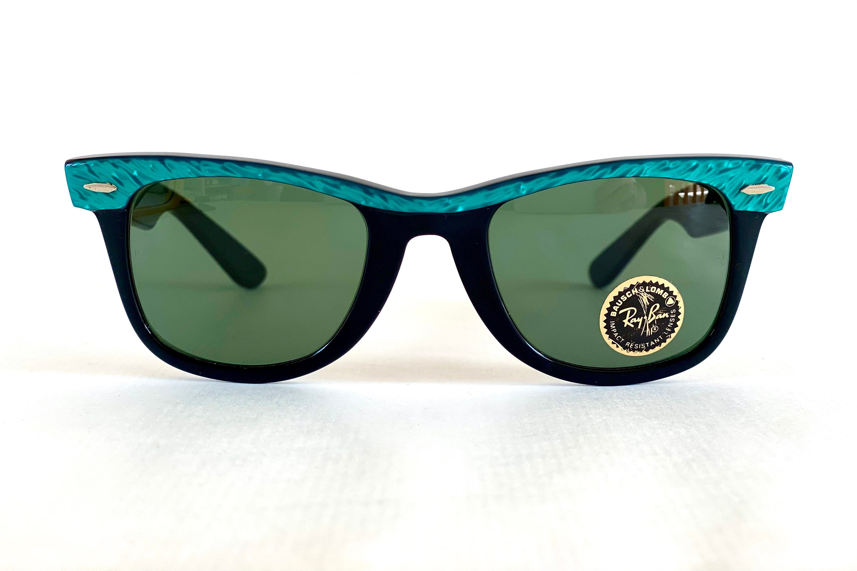 Vintage 1980s Ray-Ban by Bausch & Lomb WAYFARER Turquoise