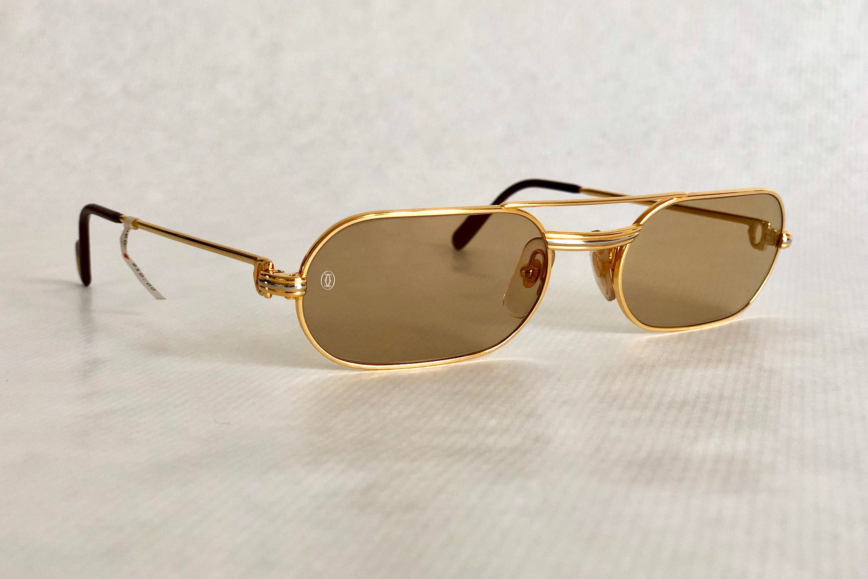 Cartier Must Louis Cartier 22k Gold Vintage Sunglasses Full Set New Old ...