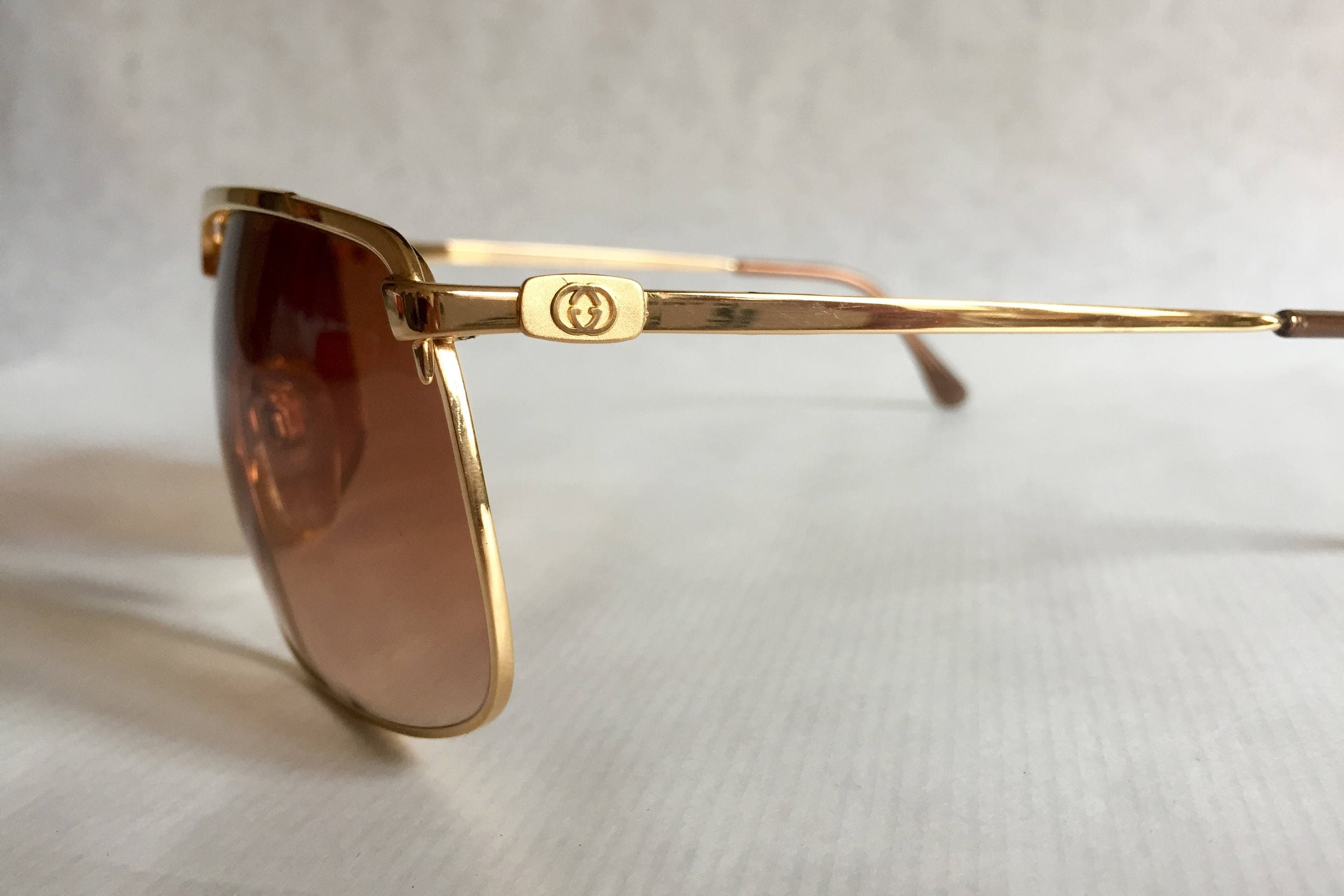 小物 GUCCI sunglasses vintage gold unisex GUCCI GG40 22kt Gold Vintage Sunglasses New Old Stock