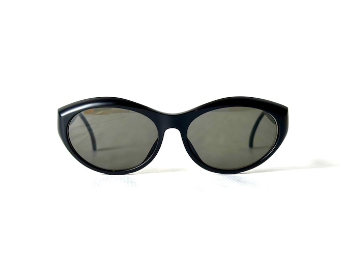 Vintage Paloma Picasso 3807 Sunglasses: Black Optyl Cat Eye, 1990s NOS